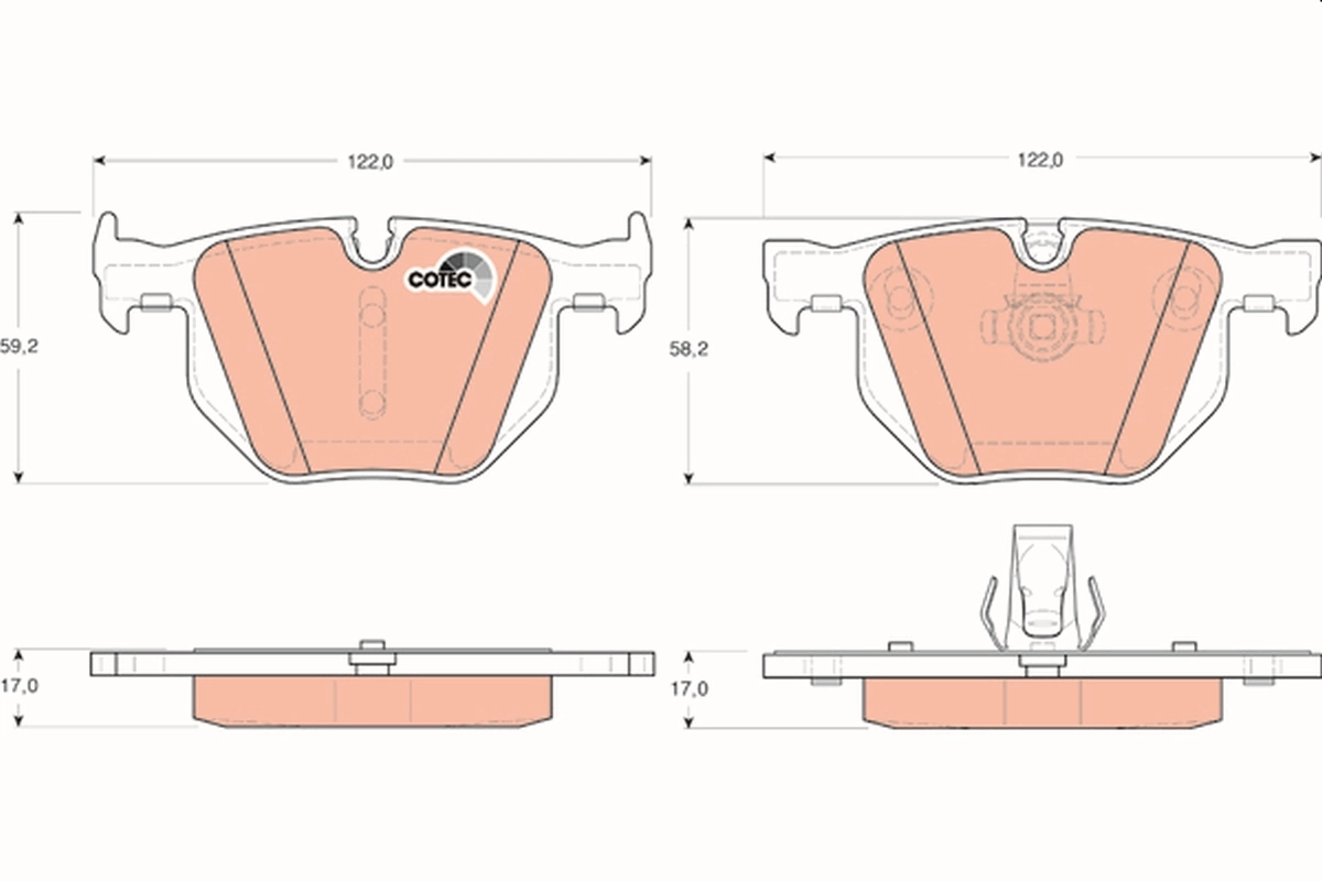Okładziny (klocki) do hamulców tarczowych tylne BMW 5 