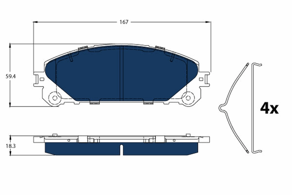 Do koszyka Klocki hamulcowe przednie tarczowe Lexus RX 450H/350L/200T L25