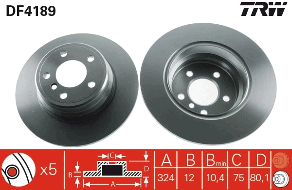 Tarcza hamulcowa tylna do BMW X5  E53