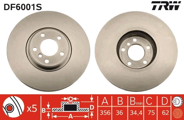 Tarcza hamulcowa przednia Mercedes 34116756847 cena, od 107,64 USD