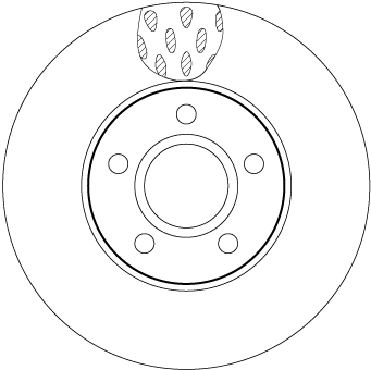 DF6138 TRW Tarcza hamulcowa przednia