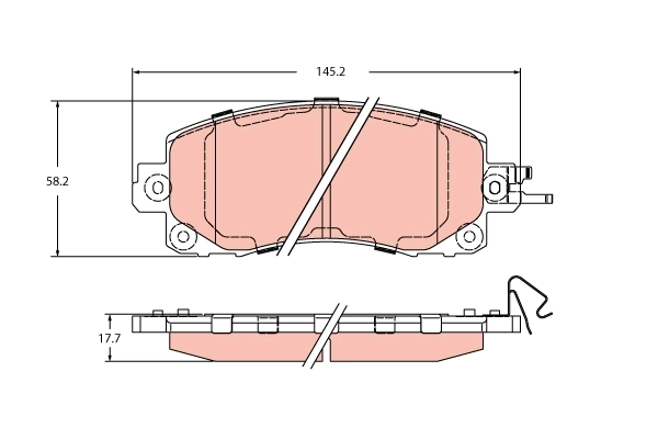 Do koszyka Klocki hamulcowe przednie tarczowe Subaru Forester V S14, SK