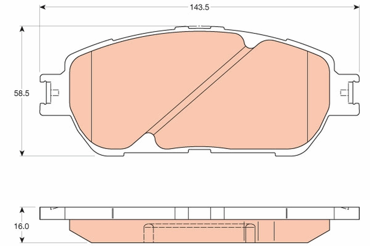 Do koszyka Klocki hamulcowe przednie tarczowe Toyota Sienna  L2