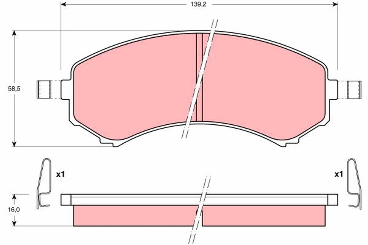 Klocki hamulcowe przednie tarczowe 897287263 Isuzu