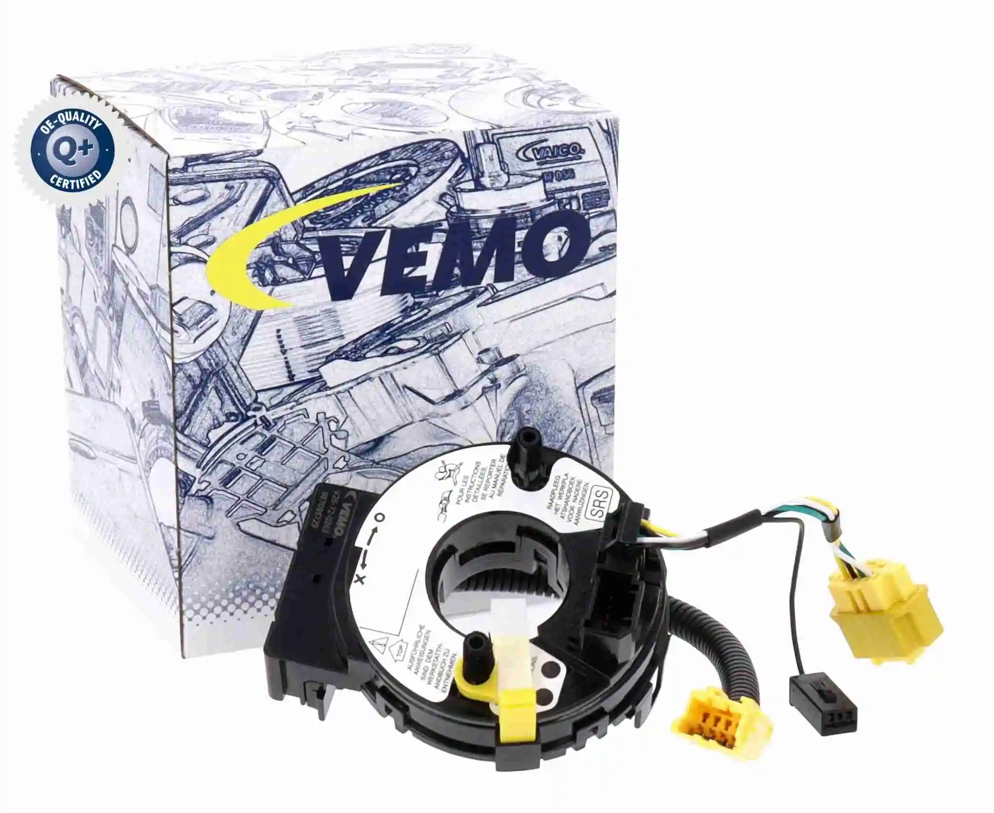 V26720263 Vemo Pierścień kontaktowy AIRBAG, taśma kierownicy
