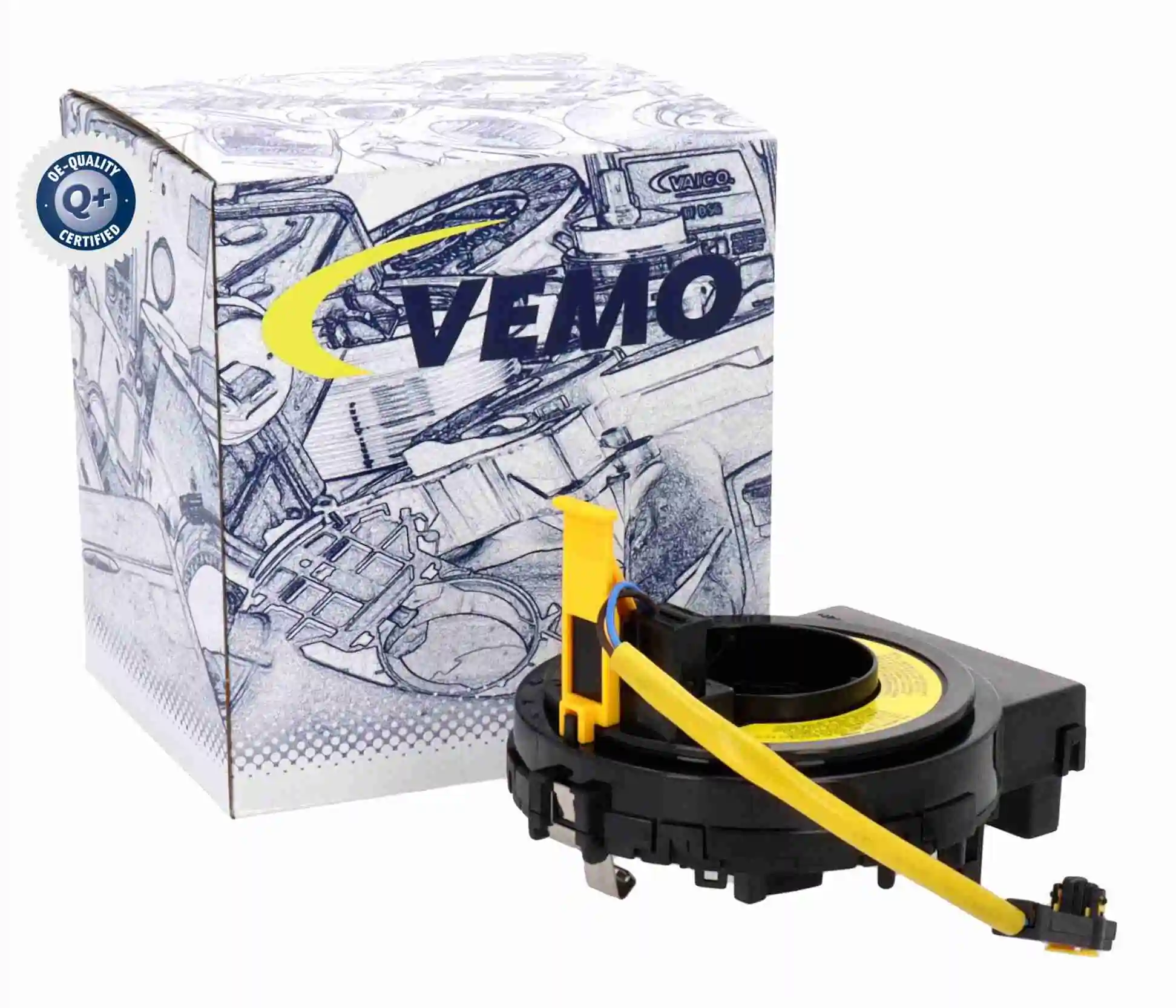 V53720160 Vemo Pierścień kontaktowy AIRBAG, taśma kierownicy