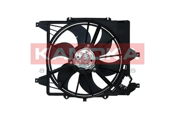 Do koszyka 7700428659 Nissan/Infiniti Dyfuzor chłodnicy klimatyzacji, w komplecie z wirnikiem i silnikiem