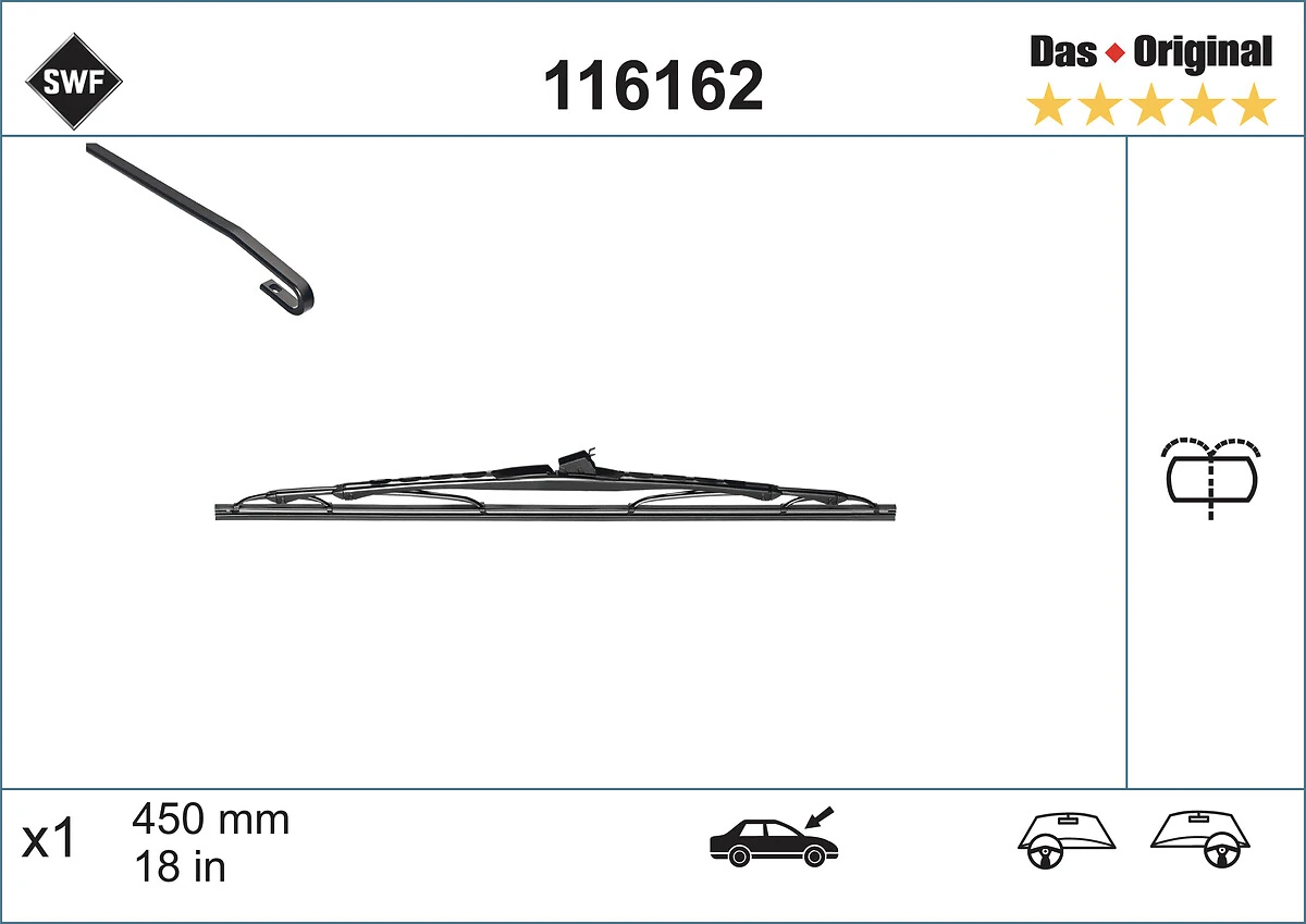 Pióro wycieraczki szyby przedniej, zestaw (2 szt.) Renault Espace III minivan (JE) (1997 - 2003) cena, od 31,42 USD