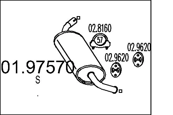 Tłumik, tylna część do Peugeot Boxer 244