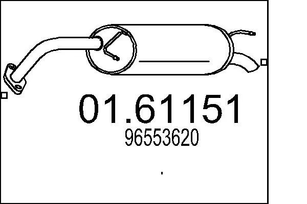 Tłumik, tylna część do Chevrolet Lacetti J200