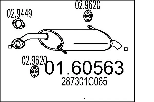 Tłumik, tylna część do Hyundai Getz TB