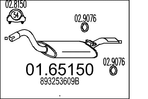 Tłumik, tylna część Audi 80 B3 sedana (89, 89Q, 8A) (1986 - 1991) cena, od 74,91 USD