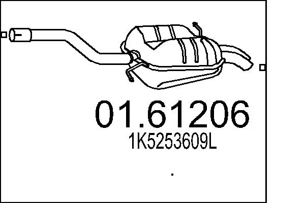 Tłumik, tylna część do Volkswagen Jetta 1K2
