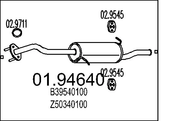 Tłumik, tylna część do Mazda 323 BA