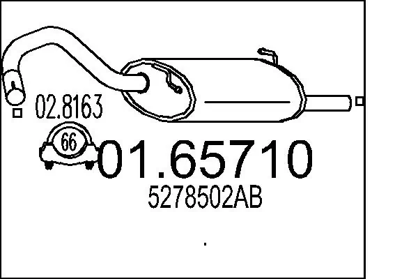 Tłumik, tylna część do Chrysler PT Cruiser 