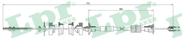 Linka sprzęgła Peugeot 205 1 741A, C