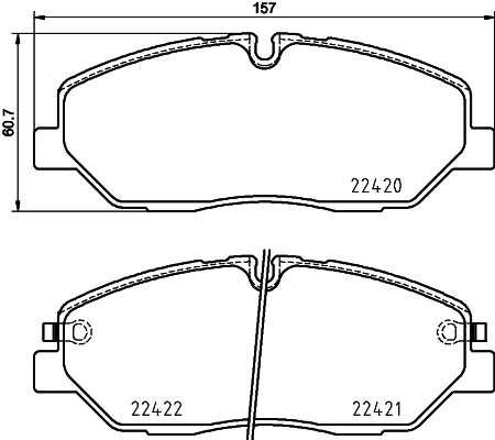Klocki hamulcowe przednie tarczowe 5810159A00 Hyundai/Kia