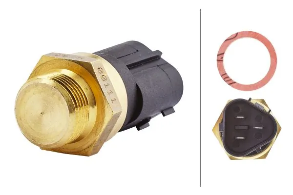 Do koszyka Czujnik temperatury płynu chłodzącego (włączenia wentylatora chłodnicy) Volkswagen Caddy III 2KB, 2KJ, 2CB, 2CJ