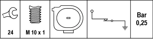 Czujnik ciśnienia oleju 028919081G VAG