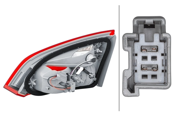 F1EB13A603CA Ford Lampa zespolona tylna lewa