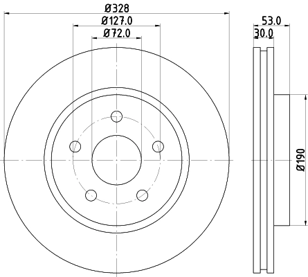 Tarcza hamulcowa przednia 92184503 General Motors
