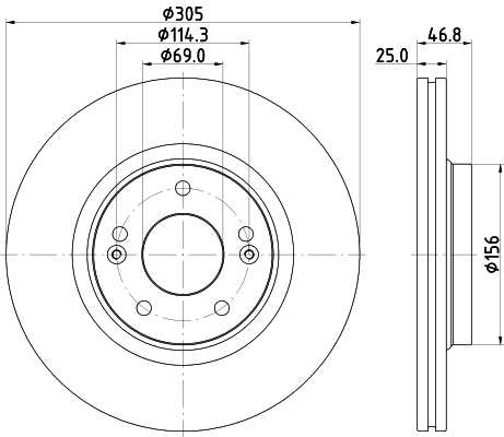 Tarcza hamulcowa przednia do Hyundai Tucson III TL
