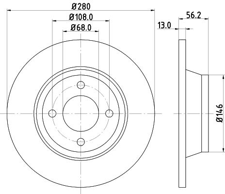 Do koszyka Tarcza hamulcowa przednia Audi 80 B4 8C2
