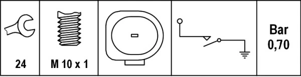 Czujnik ciśnienia oleju do Audi A5 Sportback 8TA