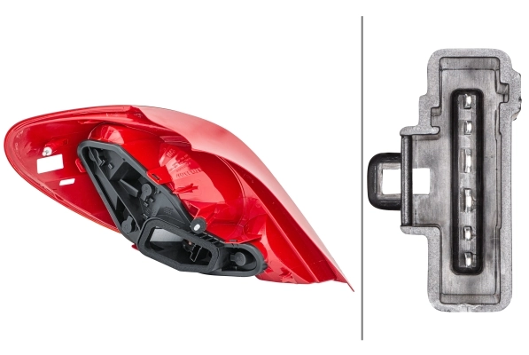 Lampa zespolona tylna prawa do Peugeot 207  WA, WC
