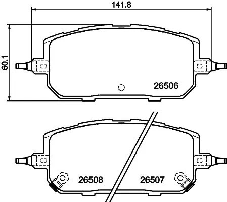 Klocki hamulcowe przednie tarczowe Mazda DNYJ3328Z cena, od 51,78 USD