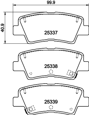Okładziny (klocki) do hamulców tarczowych tylne KIA Optima III sedana (TF) (2010 - 2017) cena, od 26,81 USD