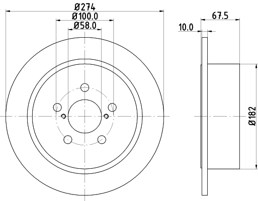 Tarcza hamulcowa tylna do Subaru Outback III B13, BP