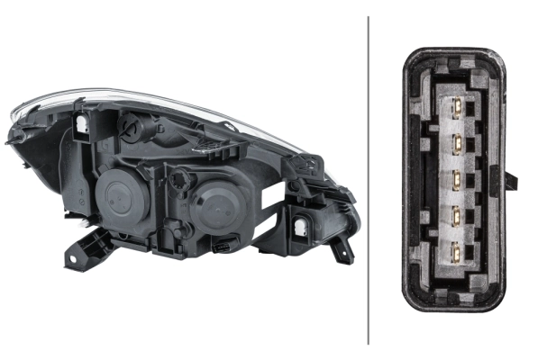 Reflektor lewy do Renault Clio III GRANDTOUR KR01