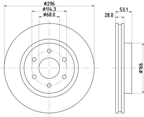 Tarcza hamulcowa przednia do Nissan Navara NP300 IV D23, D23T