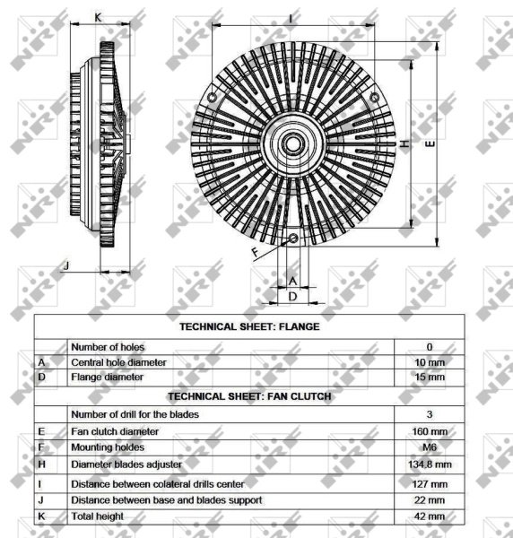Sprzęgło wiskotyczne wentylatora chłodzenia 49564 NRF