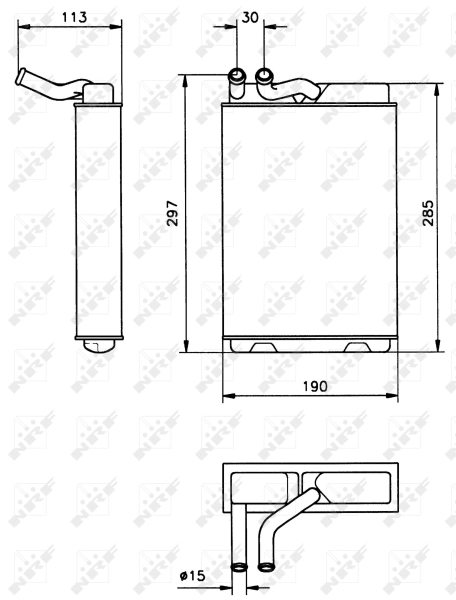 Chłodnica nagrzewnicy (ogrzewacza) Volvo 940 944