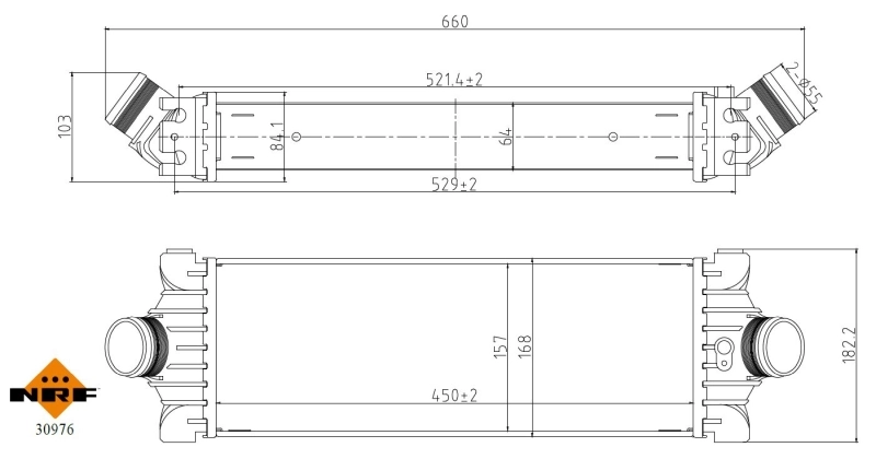 Do koszyka Chłodnica intercoolera Ford Transit VII V363