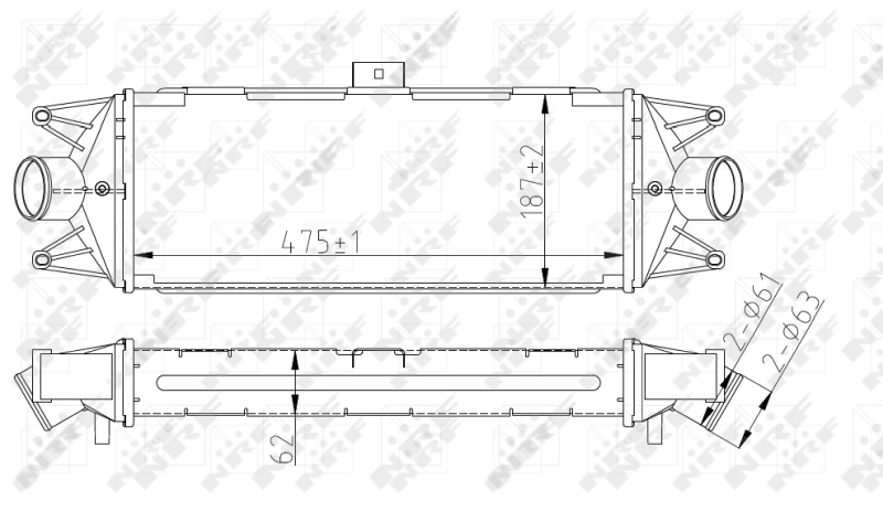 Chłodnica intercoolera 30879 NRF