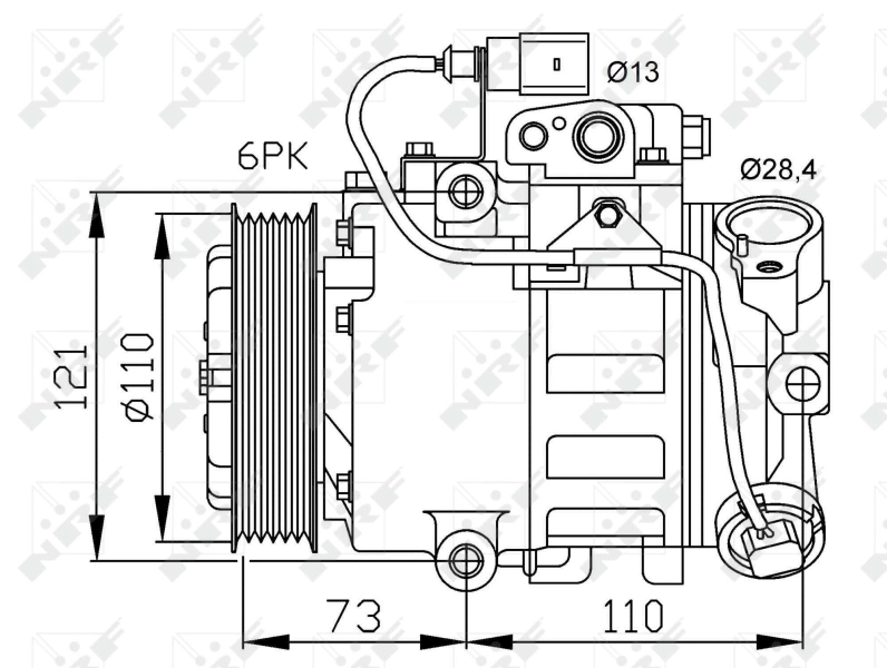 Sprężarka klimatyzacji NRF 32225 cena, od 303,42 USD