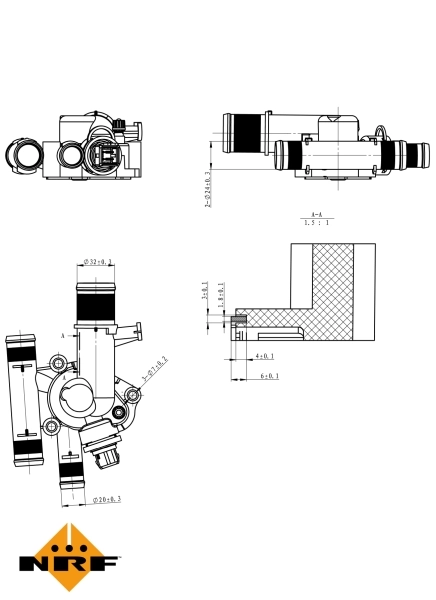 Obudowa termostatu 725011 NRF