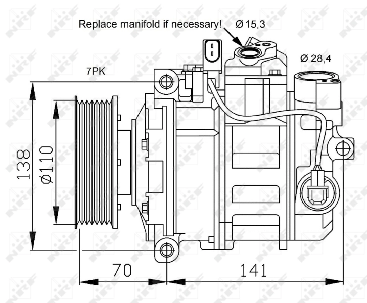 Sprężarka klimatyzacji 32613 NRF