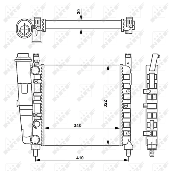Do koszyka Chłodnica silnika Fiat Uno  146A