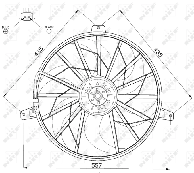Wentylator elektryczny układu chłodzenia kompletny (silnik+wirnik) Jeep Grand Cherokee SUV (EUROPA  WJ, WG) (1999 - 2004) cena, od 111,71 USD