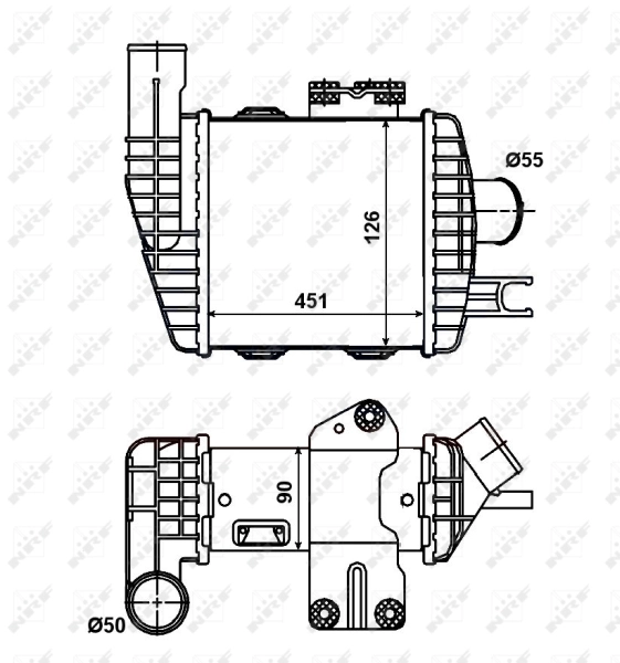 Chłodnica intercoolera 30371 NRF