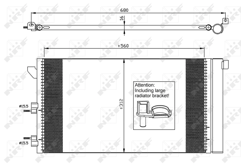 Chłodnica klimatyzacji do Fiat Panda II 169A