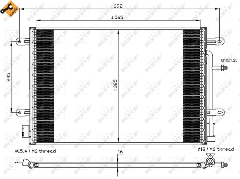 Chłodnica klimatyzacji NRF 35560 cena, od 107,33 USD