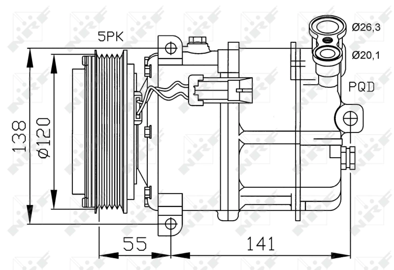 Sprężarka klimatyzacji Fiat Croma II