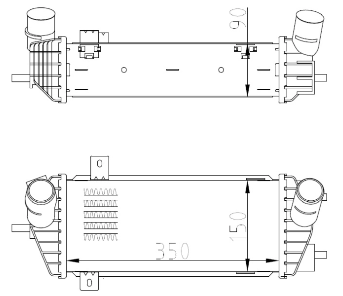 Do koszyka Chłodnica intercoolera Hyundai Tucson III TL