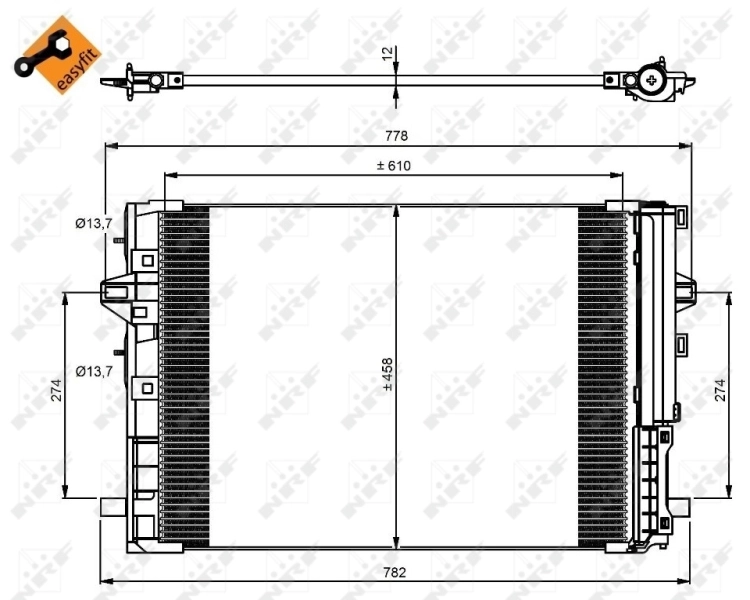 Chłodnica klimatyzacji Mercedes CLA kombi (X117) (2015 - 2019) cena, od 128,30 USD