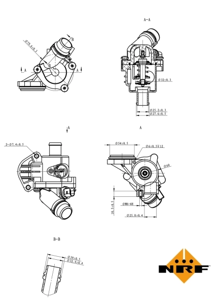  Obudowa termostatu Audi A6 